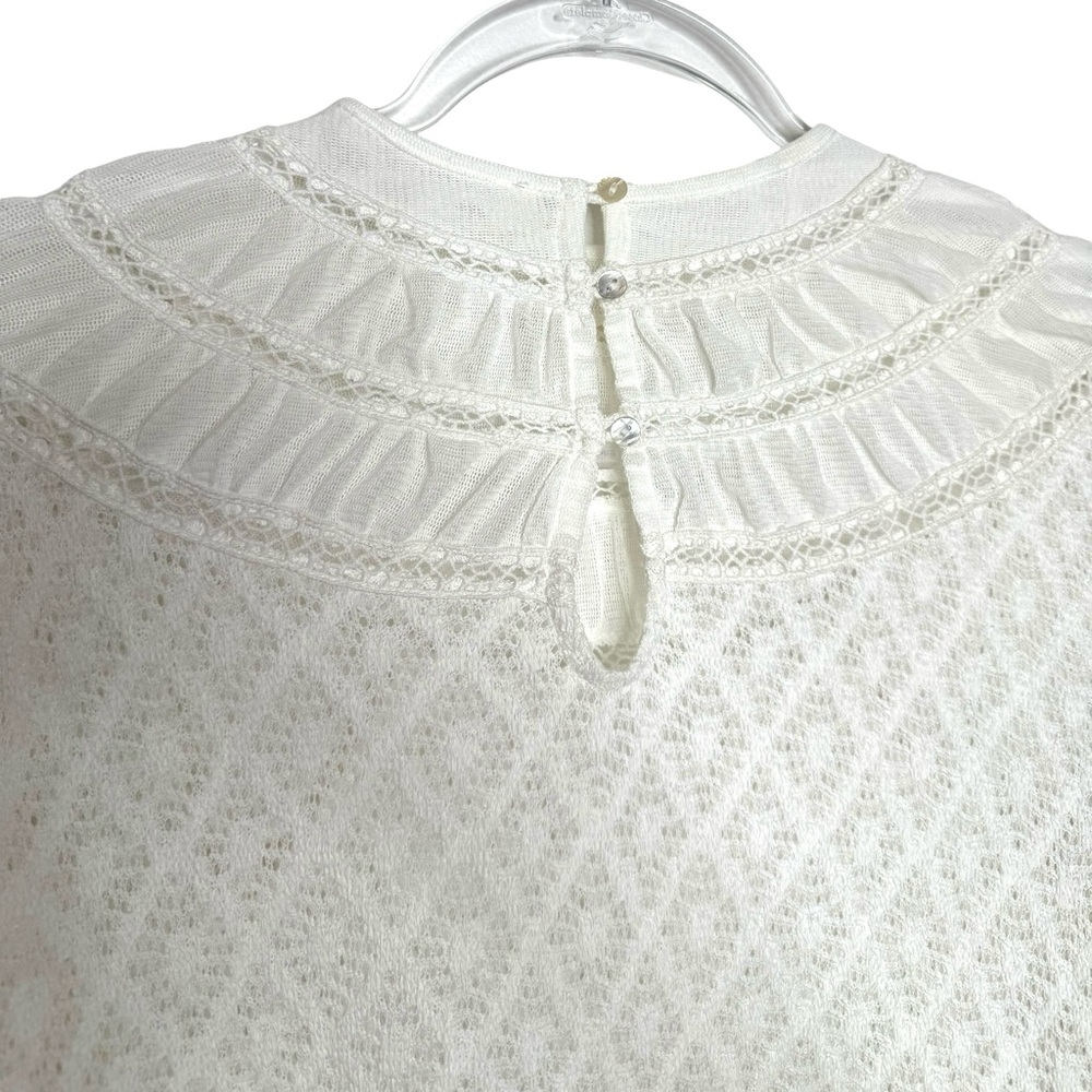 Free People | NWT Long Sleeve Pieced Top in Ivory Small - Picture 5 of 8